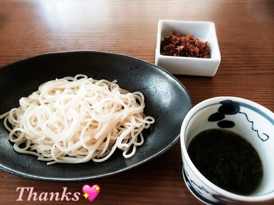 半田麺のお素麺(o^^o)♪|かまさん