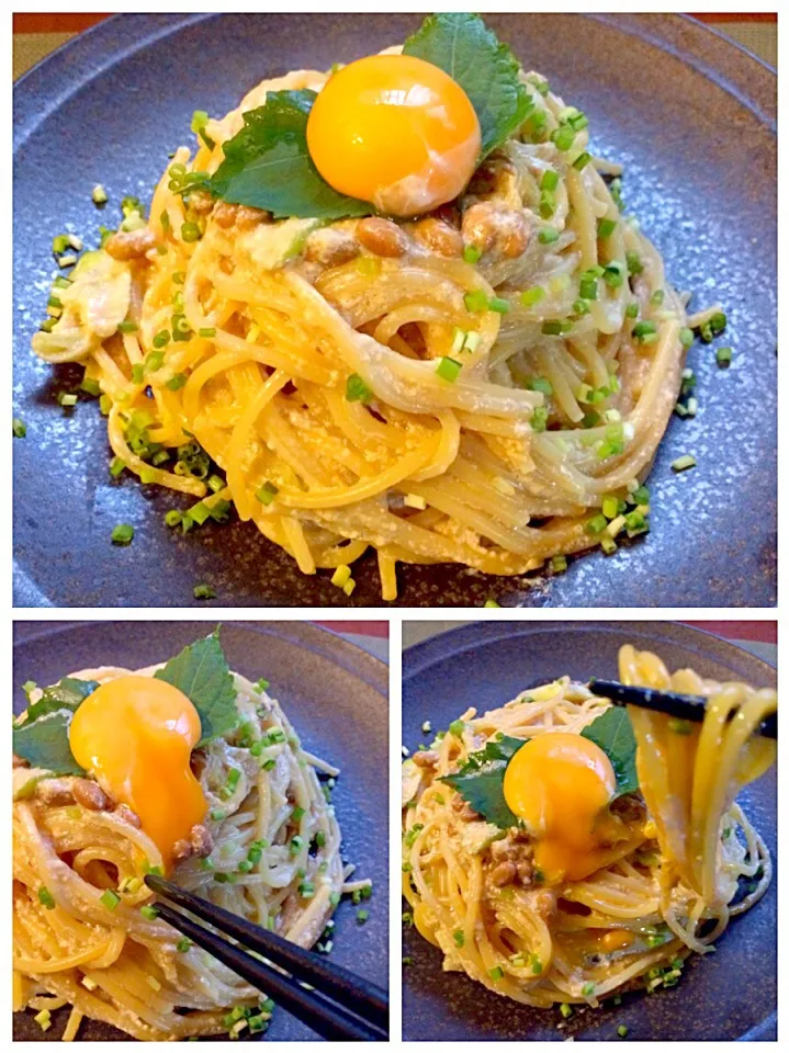 Natto carbonara🍳納豆ｶﾙﾎﾞﾅｰﾗ|🌈Ami🍻さん