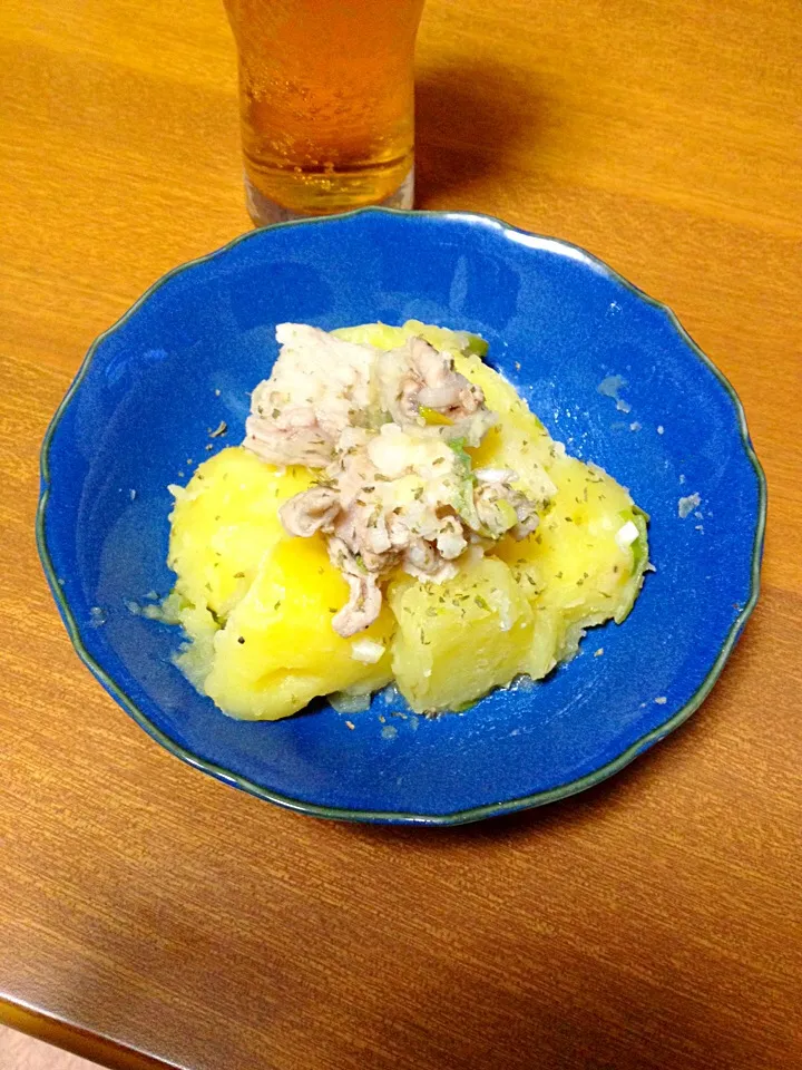 Snapdishの料理写真:ねぎ塩ダレ肉じゃが|パコダテ人さん