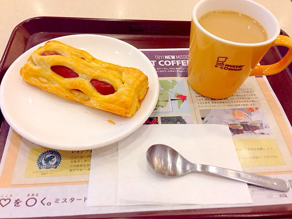 Snapdishの料理写真:フランクパイ＆カフェオレ|田中めぐみさん