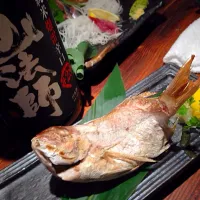 焼魚(⌒▽⌒)と日本酒|もりさん