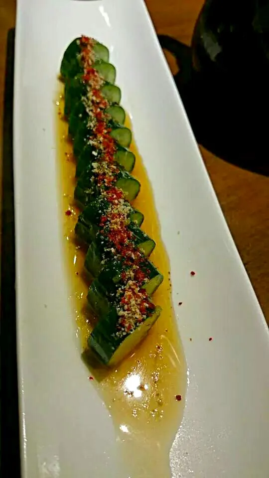 Snapdishの料理写真:Japanese cucumber in sesame oil and some spices|bonnieさん