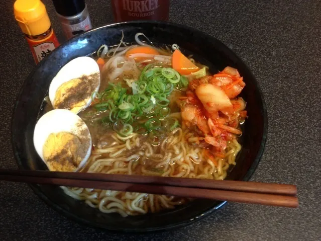 Snapdishの料理写真:マルちゃん正麺、醤油味！꒰ •ॢ  ̫ -ॢ๑꒱✩✨|サソリさん