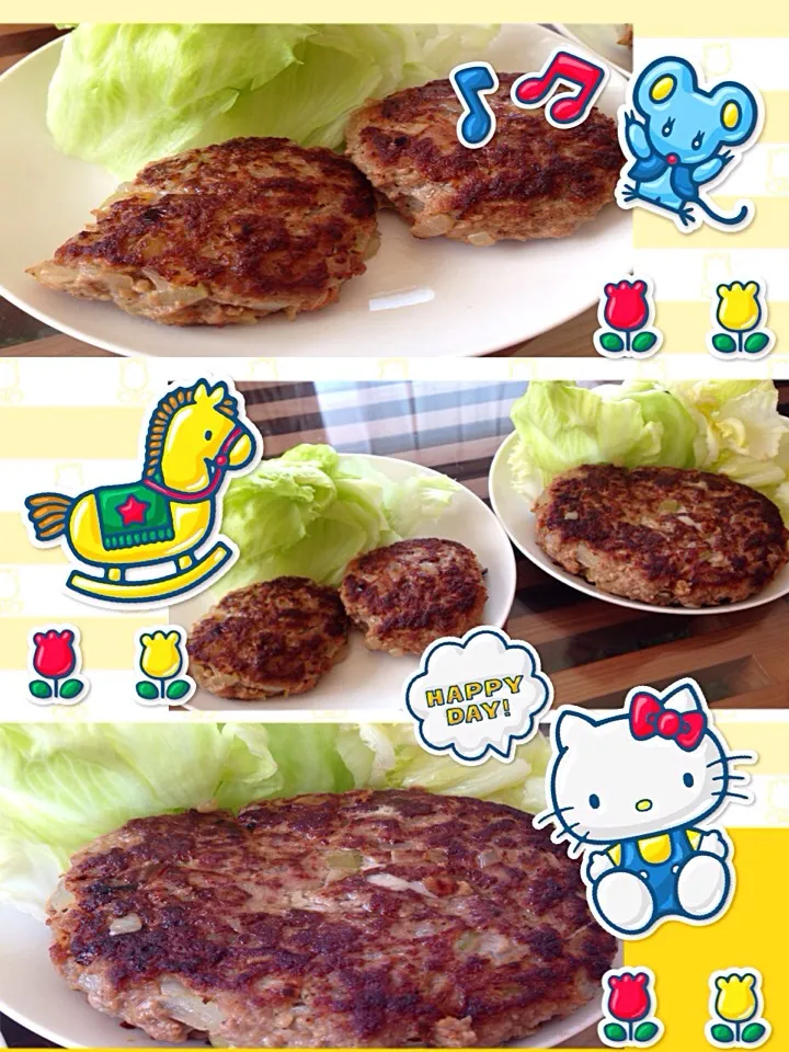 朝からハンバーグ|ぷわこさん