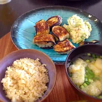 挽肉の茄子挟み焼き|あお子ちゃんさん