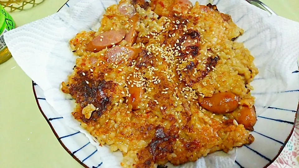 ピザ風焼きご飯|ぽこさん