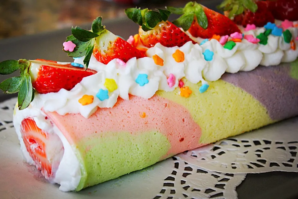 rainbow cake roll|omgjulietさん