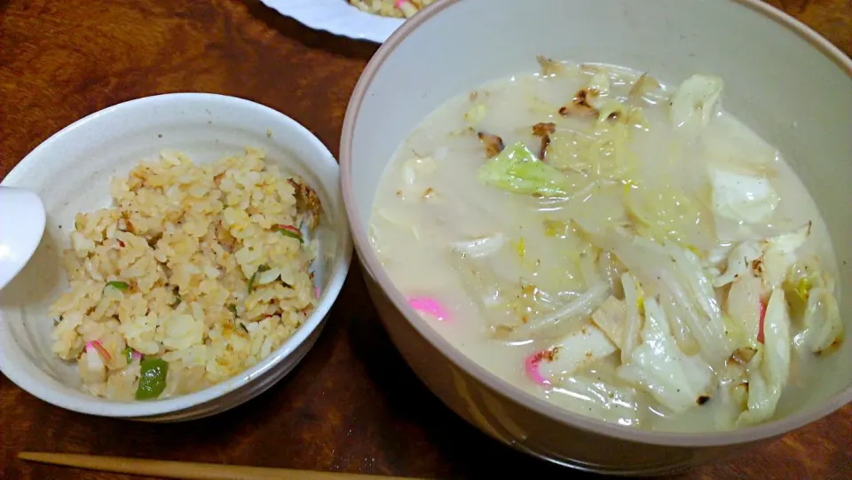 チャーハンとちゃんぽん麺|月華さん