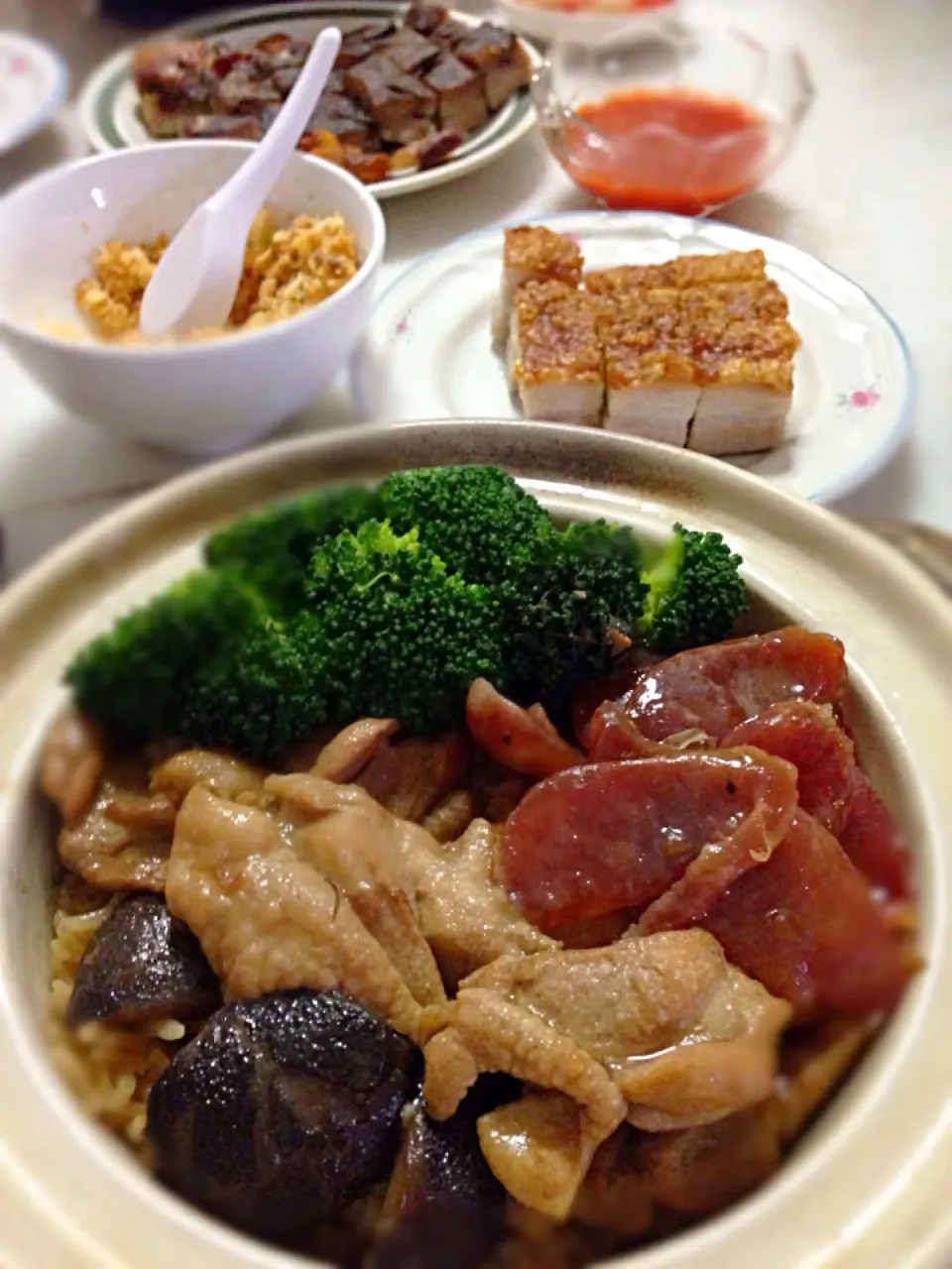 Clay pot rice with roasted pork belly|karen limさん