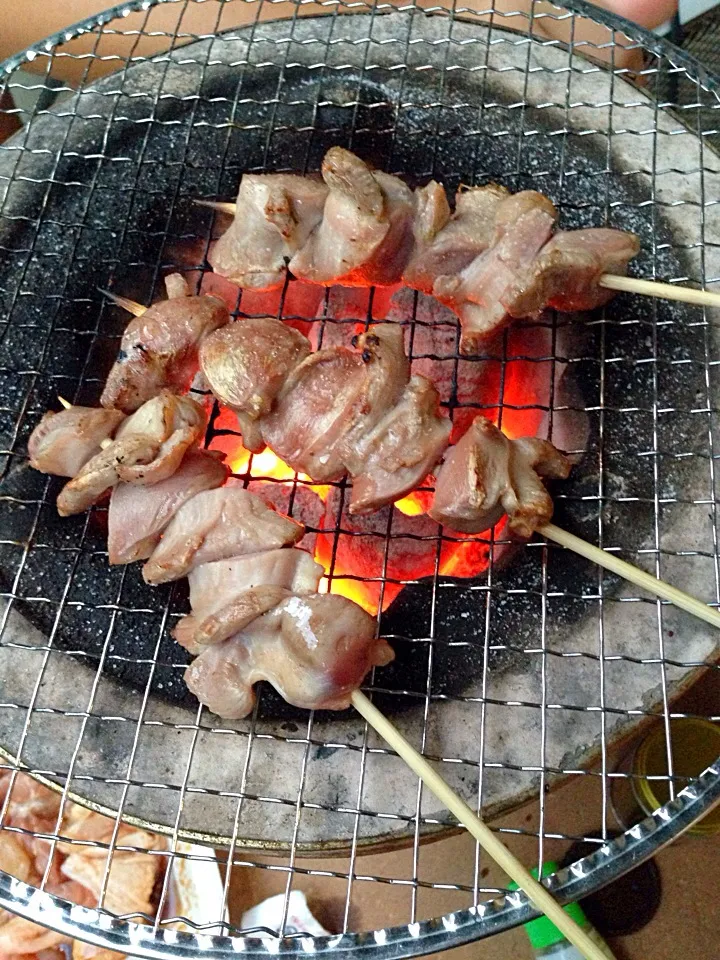 銀時は砂肝串焼き。|中華蕎麦 銀時さん