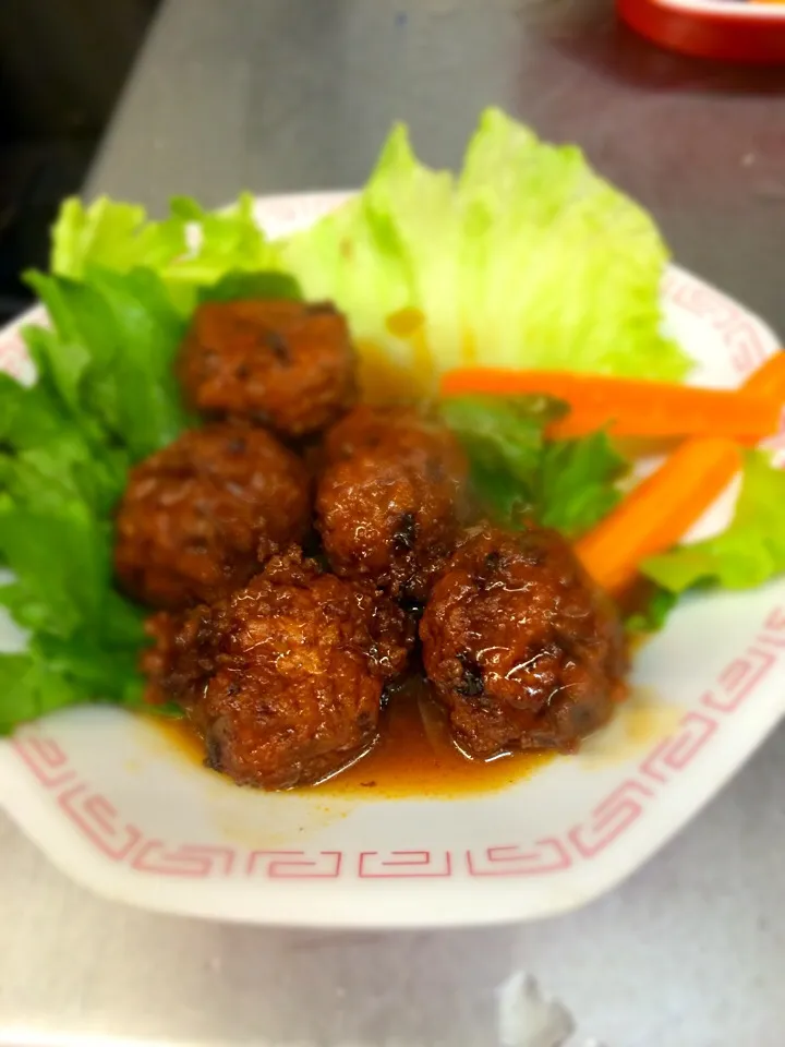 鶏肉団子の甘酢あんかけ|みちっちさん