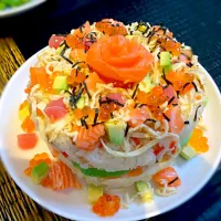 Snapdishの料理写真:Sushi cake|Yūka Yasunariさん