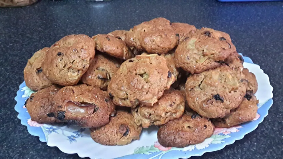 Galletas veganas de manzana con pasas al toque de ron.|nuria wassabiさん