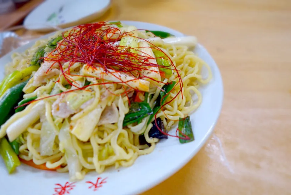 岩槻ネギの塩焼きそば|ひまわりさん