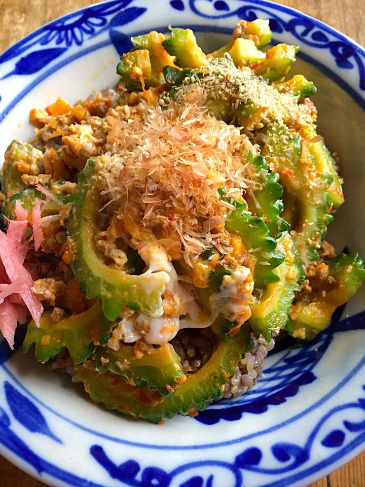 ゴーヤーとひき肉のチャンプル丼‼︎|Yoshinobu Nakagawaさん