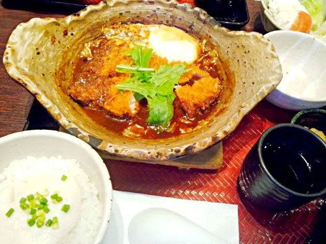 四元豚ロースの味噌かつ煮定食|うたかた。さん