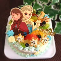 Snapdishの料理写真:アナ雪ケーキ|harukaさん