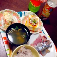 Snapdishの料理写真:サンマ刺身定食|西中園 結さん