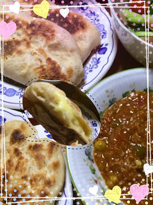 Whole wheat calpis naan -     全粒粉入りカルピスナン＋チーズクルチャ再び|cocoaさん