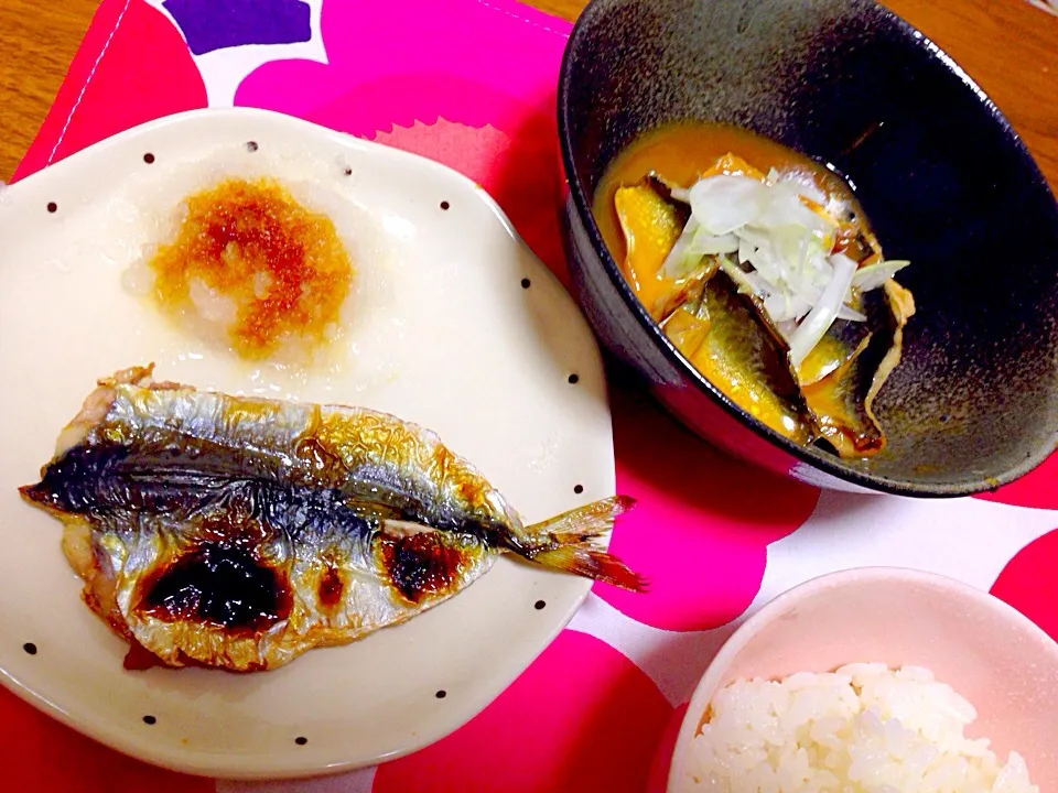 Snapdishの料理写真:釣った魚で味噌煮と塩焼き！|あゆぴさん