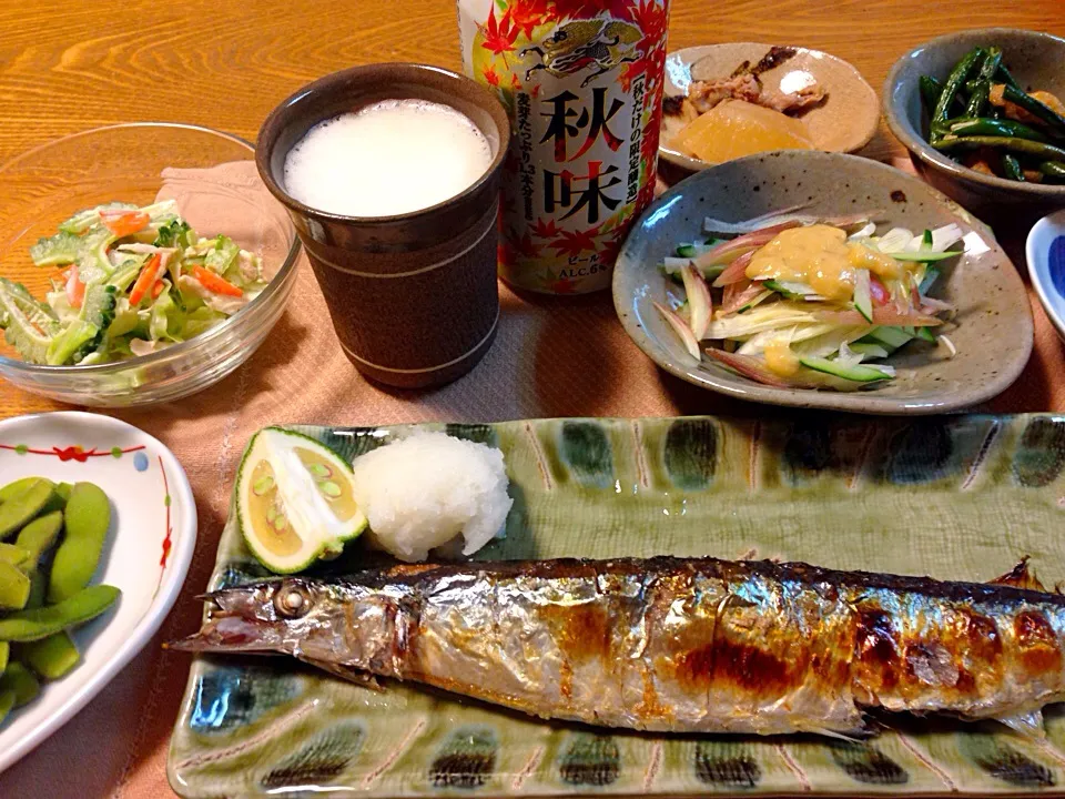 秋刀魚と秋味❗️|家飲みさん