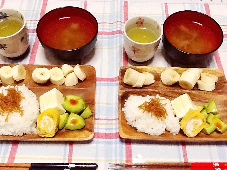 Snapdishの料理写真:朝食(♡ŐωŐ)(ŐωŐ♡)|さとう かおりさん