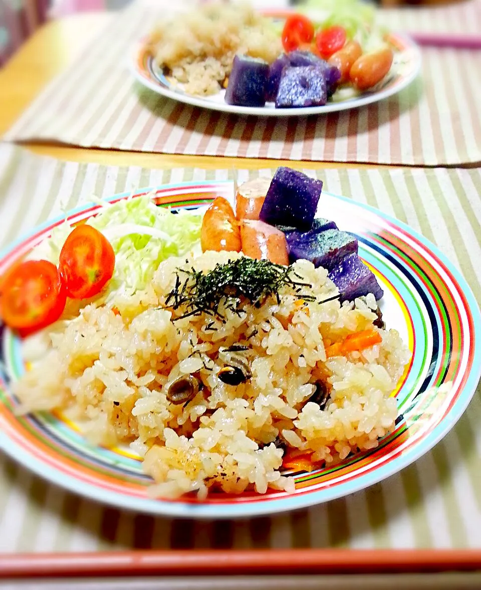 山陰名物ベベ貝の炊き込みご飯でランチ♪|みしまやさん