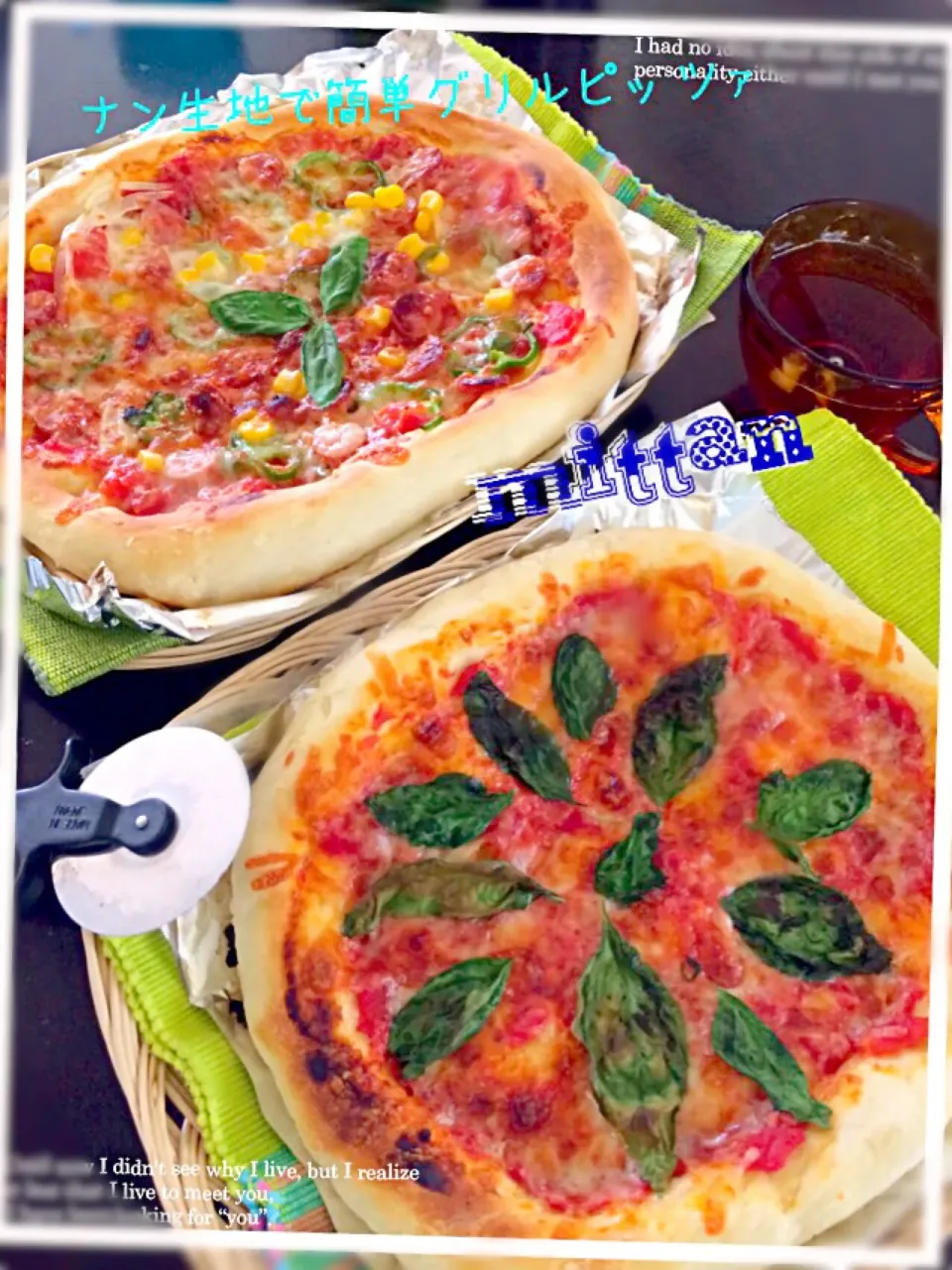 みったんさんの料理 簡単本格ナン♥︎で自家製トマトソースのピッツァ🍕|みったんさん