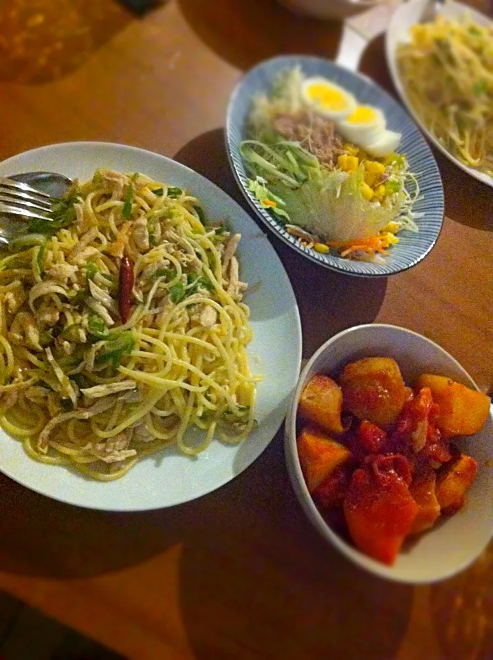 鶏胸肉ネギ塩パスタ 🍝|ちあきさん