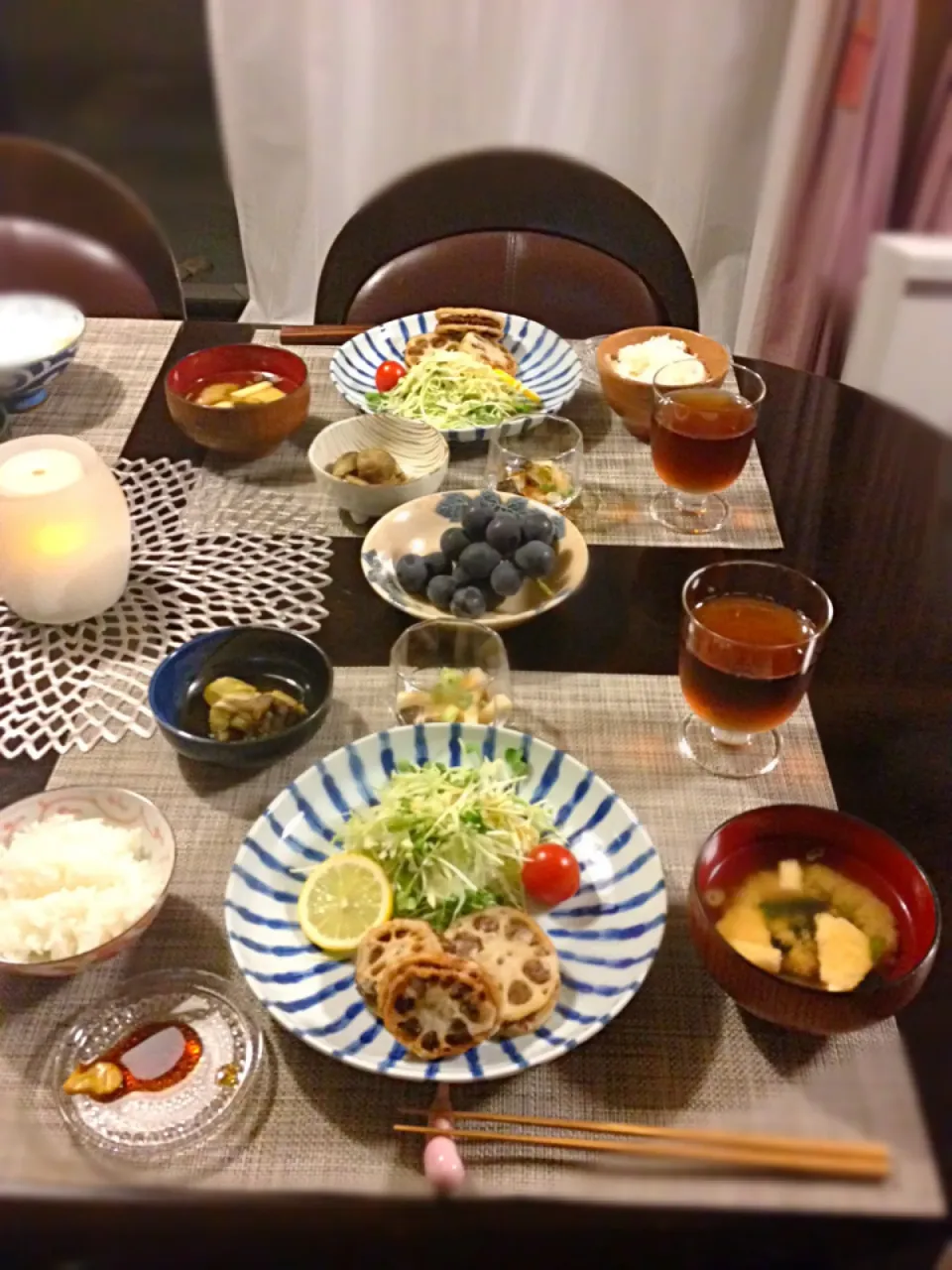 Snapdishの料理写真:レンコンと挽肉のはさみ揚げ(*^^*)|青い空さん