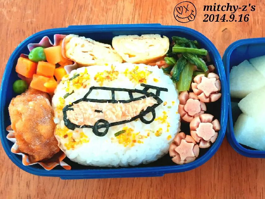 Snapdishの料理写真:今日はスーパーカー弁当♪|ミッチーZさん