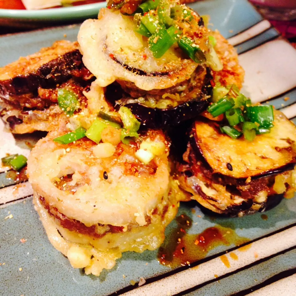 蓮根のはさみ揚げ＆茄子のはさみ揚げ|KAZUTOさん