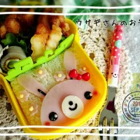 Snapdishの料理写真:ハムで簡単♪ウサギさんのお弁当♪|mokoさん