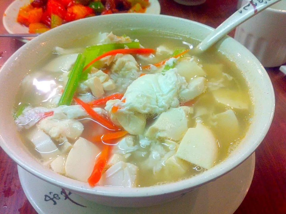 Vegetarian tofu Soup rice|skyblueさん