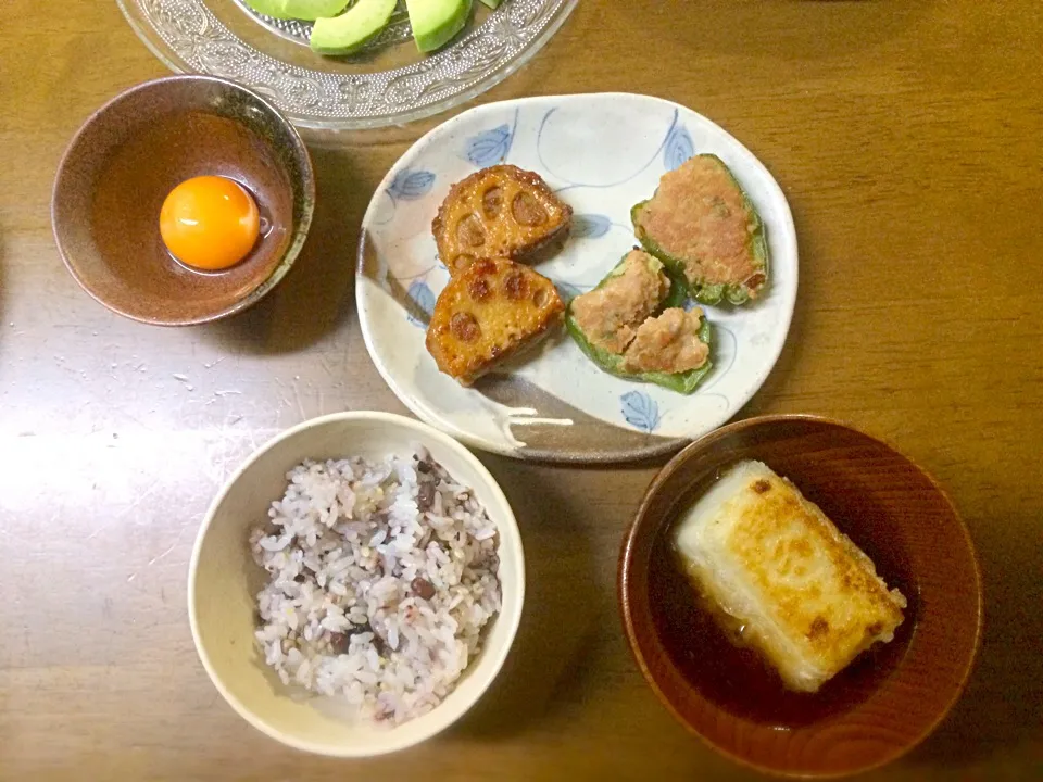 蓮根のハサミ焼き♡揚げだし豆腐|まなちゃさん