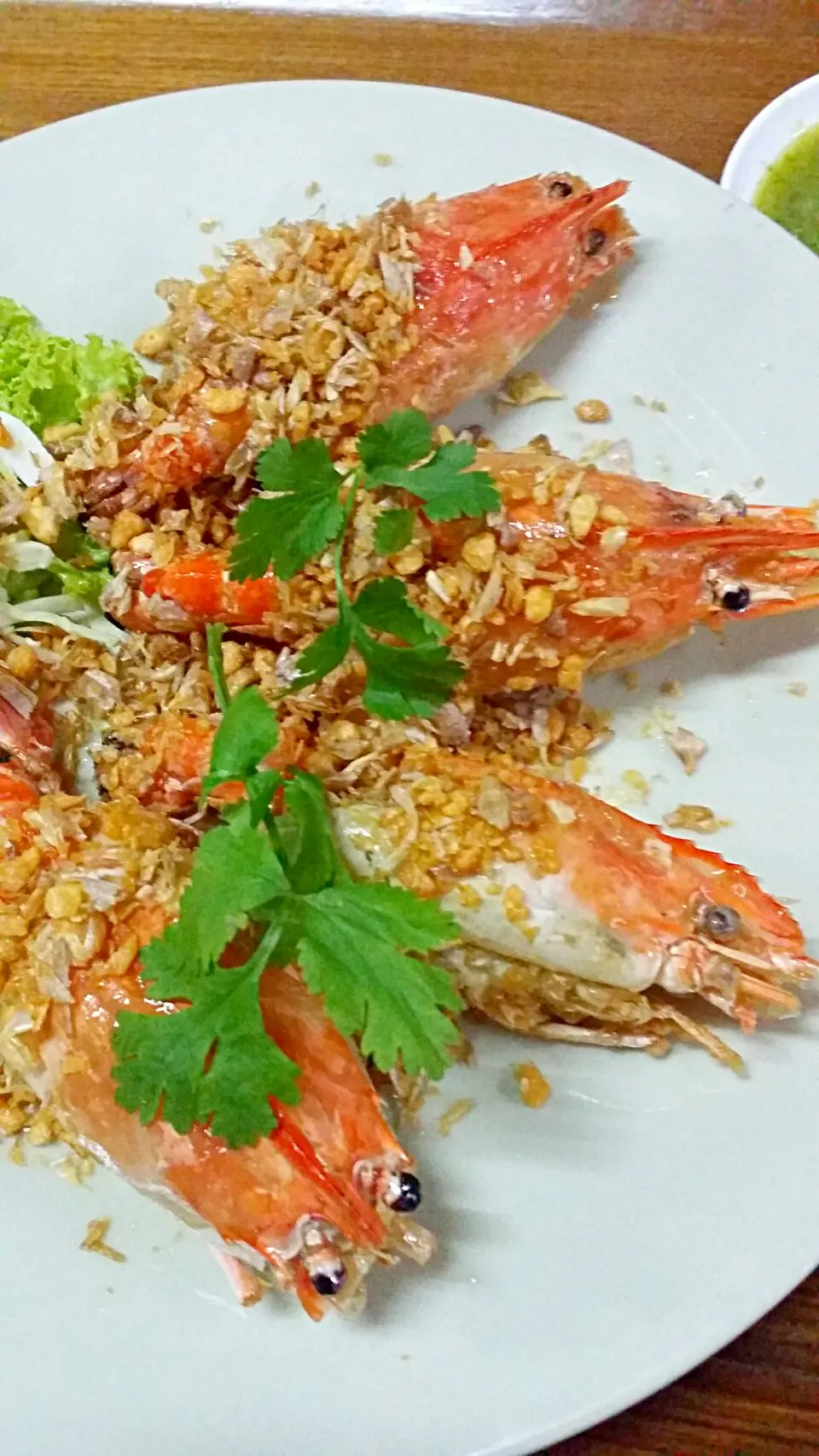 Fried river prawn with garlic|Vientiane Kitchen Sukhumvitさん