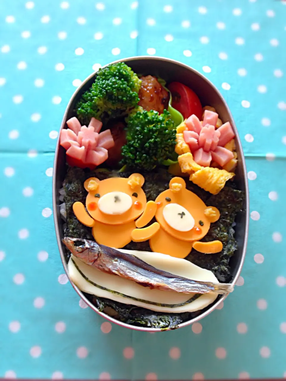 大きい秋刀魚だ！わーい！弁当|ヒロカさん