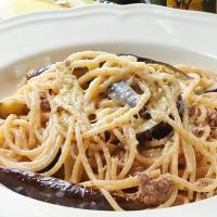 ひき肉とナスのパスタ