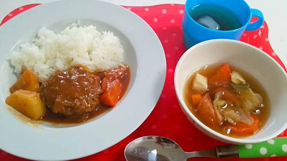 煮込みハンバーグ&野菜スープ|ma_m...さん