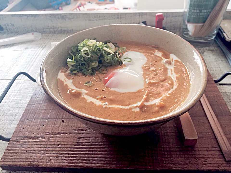 カレー南蛮温玉うどん|大城 円さん