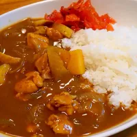 Snapdishの料理写真:ごくごく普通のチキンカレー|たこさん