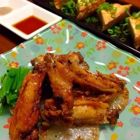 🍖手羽の黒酢煮&焼き厚揚げ🍖|ゆかゴリラさん