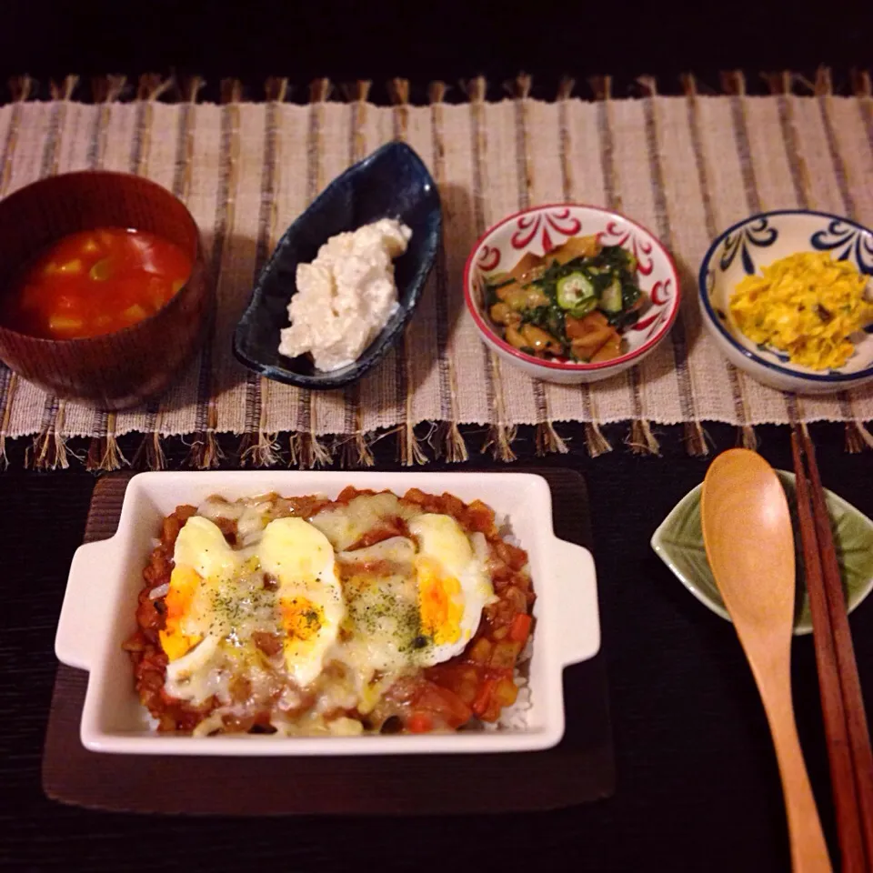 Snapdishの料理写真:今日の夜ご飯  2014.9.18.|あいこ ⁎ˇ◡ˇ⁎さん