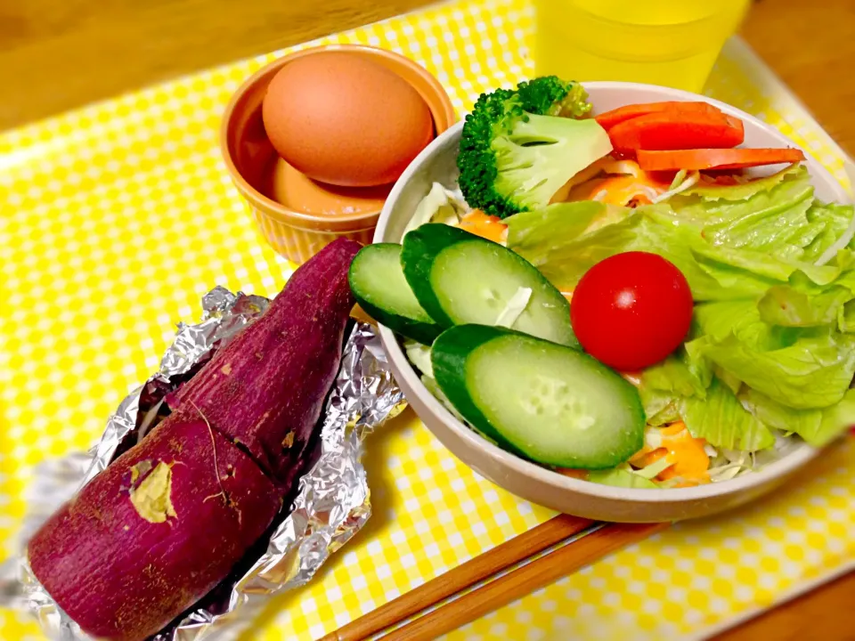 いつもの朝ごはん( ´ ▽ ` )ﾉさつまいもが美味しい♡♡|くりちさん