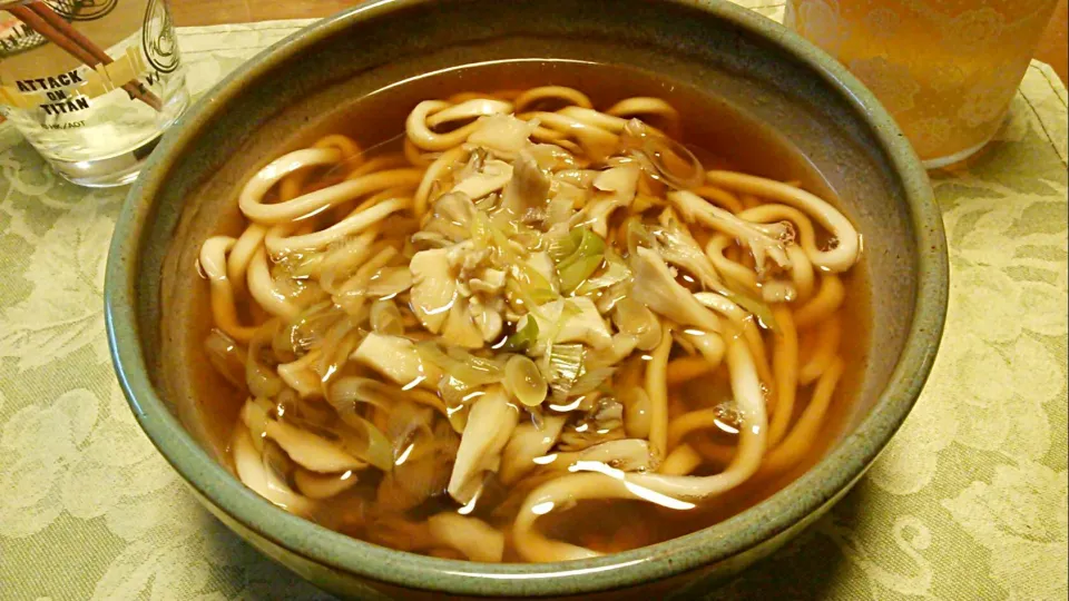 きのこと葱の煮込みうどん|ひよさん