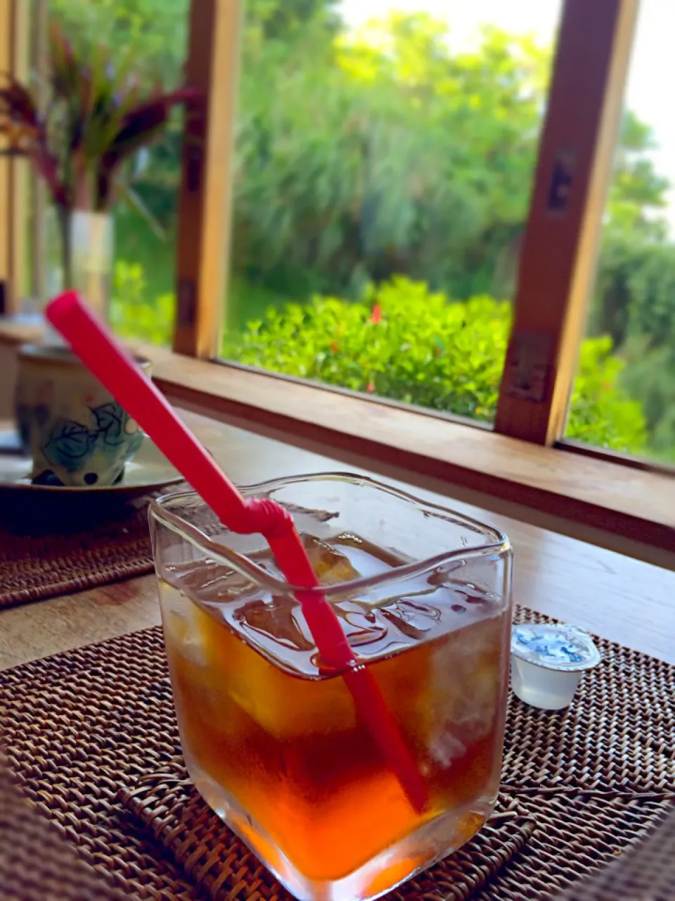 アイスティー シークァーサー添え|くぅ♪さん