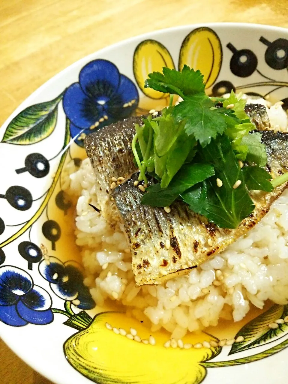 秋の味覚 炙り秋刀魚の茶漬け|徳之島トトロンヌさん