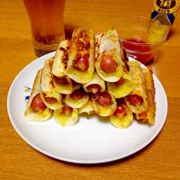 Snapdishの料理写真:ウインナーポテトドッグ|パコダテ人さん