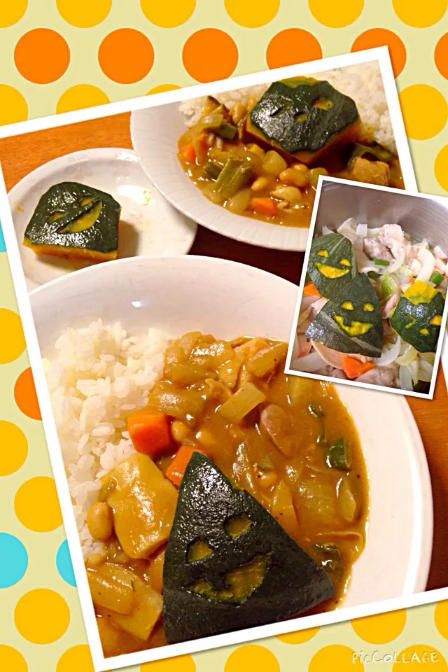 ややホラー注意❗️和風かぼちゃカレー🎃|じゅんこっこさん