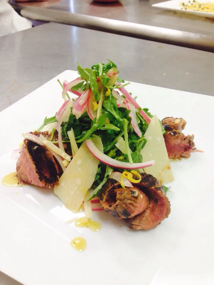 Arugula/steak/honey-mustard|Edgar Rodriguezさん